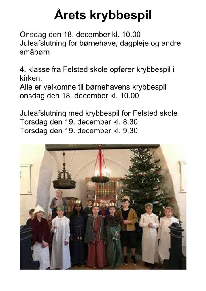 Elever fra 4. klasse holder Krybespil i Felsted Kirke